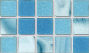 фото Мозаика Marble Sky (а1131+а33+а32)  Светло-голубой с мраморно-голубым 32.7x32.7  голубой цвет, от Super Glass Mosaic (Китай)