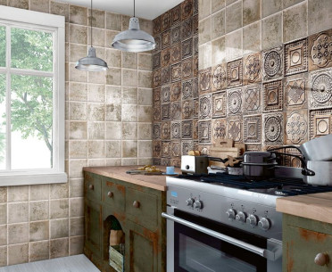 Плитка TIN-TILE от Mainzu (Испания) в интерьере, стиль: античный, ар деко, ретро, рустика, средиземноморский