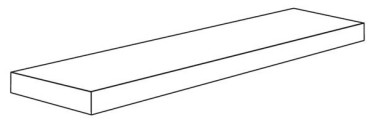 фото Угловая ступень CROSSROAD WOOD ANG.TOP SX WHITE RET левая 32x120x4.5  белый цвет, кантри, классический, современный, средиземноморский стиль от ABK Ceramiche (Италия)