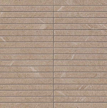 фото Мозаика керамогранит Marvel Stone Desert Beige Mosaico Bacchetta (AS4I) 30x30  бежевый цвет, классический, романтизм, современный, черно-белый стиль от Atlas Concorde (Италия)
