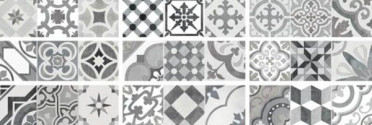 фото Настенная плитка Bulevar Decor Cold 10x30 пэчворк, средиземноморский, черно-белый стиль от Cifre Ceramica (Испания)