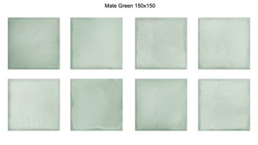 фото Настенная плитка Mate Green 15x15  зеленый цвет, милано, прованс, ретро, романтизм, рустика, средиземноморский стиль от Eletto Ceramica (Россия)