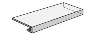 фото Угловая ступень WISE Silve Grey Scalino Angolare Dx Lap правая (620070001091) 33x120  серый цвет, классический, современный стиль от Atlas Concorde (Россия)