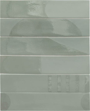 фото Керамогранит WADI DECOR Mint (30176) 6x30  салатовая цвет, ар деко, кантри, милано, современный, черно-белый стиль от Equipe Ceramicas (Испания)