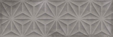 фото Настенная плитка Minety-R Grafito 32x99  черный цвет, ар деко, лофт, модерн, пэчворк, современный стиль от Vives Ceramica (Испания)