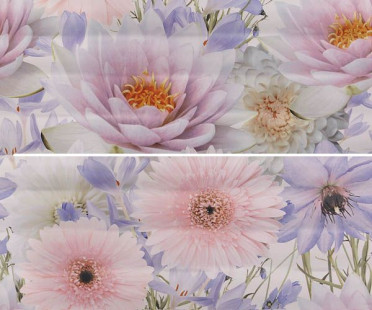 фото Панно Aquarelle lilac panno 01 (компл.из 2х шт) 60x50  фиолетовая цвет, романтизм стиль от Gracia Ceramica (Россия)