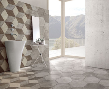 Плитка HERITAGE EXAGONA от Fioranese Ceramica (Италия) в интерьере, стиль: современный, средиземноморский