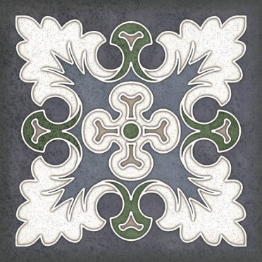 фото Настенная плитка SMALTO DECOR 1 BLU 15x15  синий цвет, ар деко, кантри, морской, ретро, средиземноморский стиль от Керлайф (Россия)