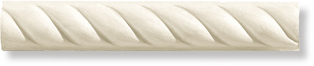 фото Бордюр VI LISTELLO ROPE BIANCO 2.5x15  белый цвет, от Maioliche dell Umbria (Италия)