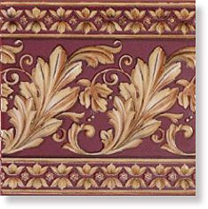 фото 40101-0324 Бордюр Majesty Burdeos 20x20  бордовый цвет, от APE Ceramica (Испания)