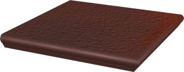 фото Ступень угловая с носиком структ  Cloud Brown Duro  33x33x1.1  коричневый цвет, ретро, современный, средиземноморский стиль от Paradyz (Польша)