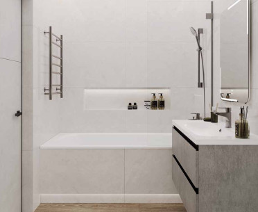 Плитка MRAMOR PRINCESS WHITE от Ceradim (Индия) в интерьере, стиль: классический, современный