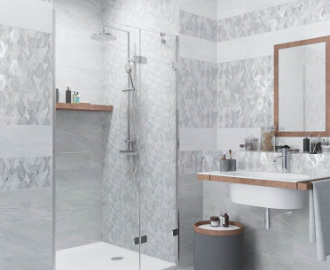 Плитка ALVA от Alma Ceramica (Россия) в интерьере, стиль: современный