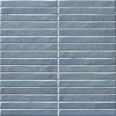 фото Настенная плитка Kromo Pencil Teal 35x35  синий цвет, современный стиль от La Platera (Испания)