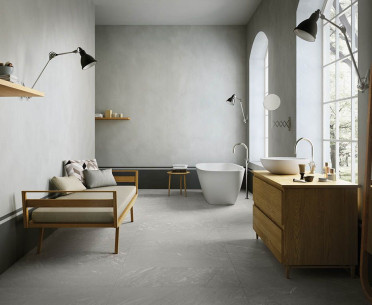 Плитка INNER от Caesar Ceramiche (Италия) в интерьере, стиль: лофт, современный, черно-белый