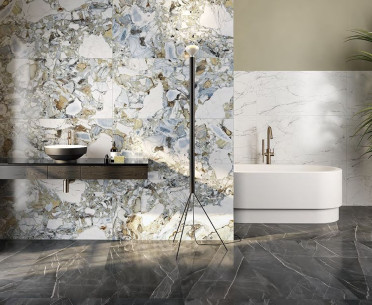 Плитка CITYMARBLE от Vitra (Россия) в интерьере, стиль: классический, современный