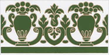 фото Настенная плитка CENEFA Triana Verde 14x28  зеленый цвет, восточный стиль от Cas Ceramica (Испания)