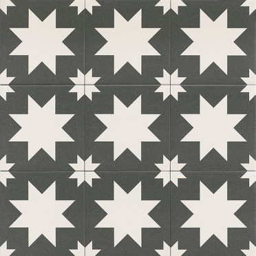 фото Керамогранит FIRED Star Black Mate 20x20  двухцветный цвет, современный, черно-белый стиль от Mainzu (Испания)