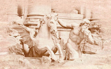 фото Вставка Travertin Fontana di Trevi 1 25x40  бежевый цвет, античный, современный стиль от Terracotta (Россия)
