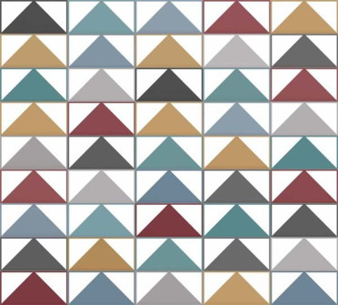 фото Декор Borgo Multicolor 10x20  разноцветная цвет, кэжуал, пэчворк, современный, черно-белый стиль от Vives Ceramica (Испания)