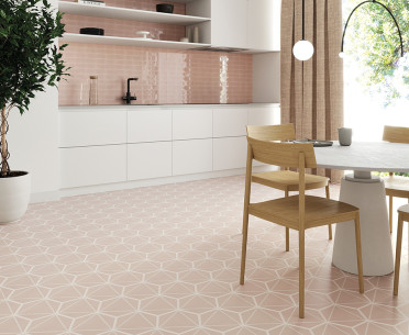 Плитка FANCY от DNA Tiles (Испания) в интерьере, стиль: пэчворк, ретро, современный, черно-белый