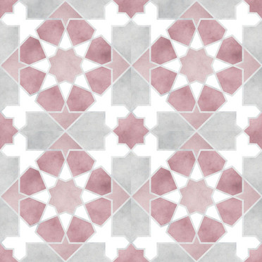 фото Напольная плитка Rabat Pink 45x45  розовый цвет, ар деко, милано, прованс, пэчворк, современный стиль от Kerlife Ceramicas (Испания)