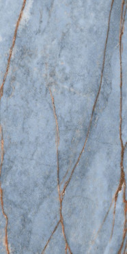 фото Керамогранит HERITAGE LUXE AZURE GLOSS.9MM RET (775048) 60x120  синий цвет, классический, современный, черно-белый стиль от REX Ceramiche (Италия)