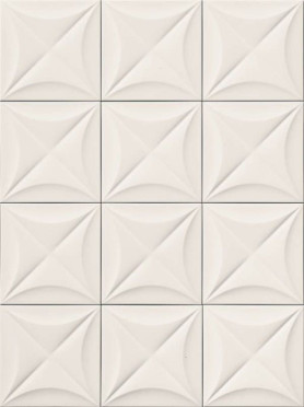 фото Настенная плитка 4D Flower White 20x20  белый цвет, модерн, современный стиль от Marca Corona (Италия)