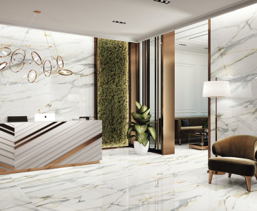 Плитка CALACATTA BORGHINI от APE Ceramica (Испания) в интерьере, стиль: классический, современный