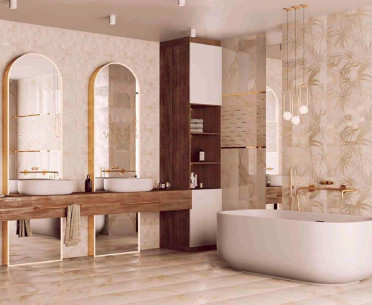 Плитка CALACATTA GOLD от Керлайф (Россия) в интерьере, стиль: классический, современный
