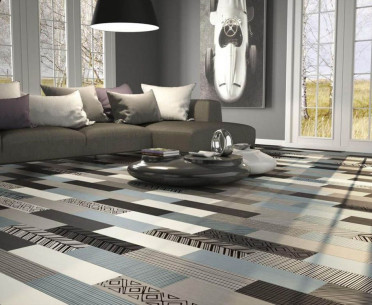Плитка TAKENOS K`SIM от APE Ceramica (Испания) в интерьере, стиль: пэчворк, современный, черно-белый
