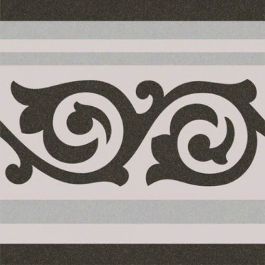 фото Напольная плитка Anastasia BORDER Grey 20x20  серый цвет, ар деко, кэжуал, ретро стиль от Cas Ceramica (Испания)