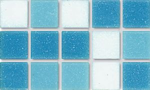 фото Мозаика White Sky (а11+а33+а32) Светло-голубой с белым 32.7x32.7  голубой цвет, от Super Glass Mosaic (Китай)