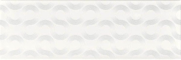фото Настенная плитка Spin White Geo (O-SPI-WTU051) 25x75  белый цвет, модерн, современный, черно-белый стиль от Mei (Германия)