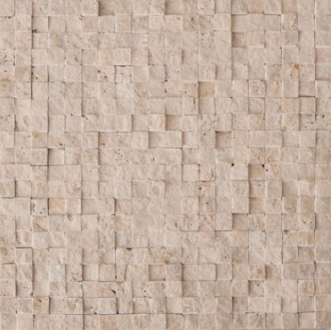 фото CV20145 Мозаика Mos.Turkish Travertine Split 1.5x1.5 30.5x30.5  бежевый цвет, классический, современный, черно-белый стиль от Colori Viva (Индия)