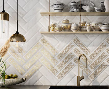 Плитка ДОРАТО от Kerama Marazzi (Россия) в интерьере, стиль: классический, милано, романтизм, современный