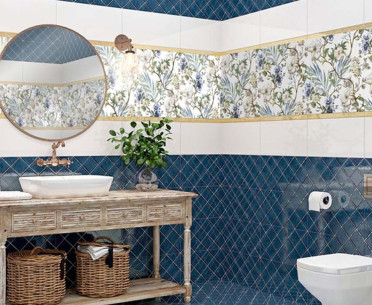 Плитка SALVIA от Alma Ceramica (Россия) в интерьере, стиль: романтизм, современный