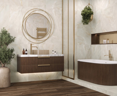 Плитка ONYX BREEZ от Delacora (Россия) в интерьере, стиль: классический, современный