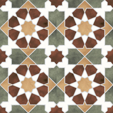 фото Напольная плитка Rabat Green 45x45  зеленый цвет, ар деко, милано, прованс, пэчворк, современный стиль от Kerlife Ceramicas (Испания)