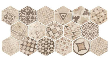 фото Декор Hexatile  CEMENT GARDEN SAND 17.5x20  бежевый цвет, современный, средиземноморский стиль от Equipe Ceramicas (Испания)