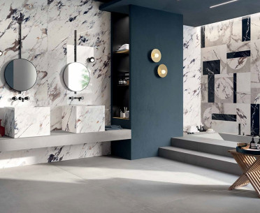 Плитка SENSI UP от ABK Ceramiche (Италия) в интерьере, стиль: античный, классический, современный, черно-белый