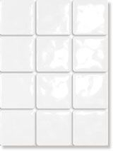 Плитка 1236 Бриз белый, полотно 30х40 из 12 частей 9,9x9,9